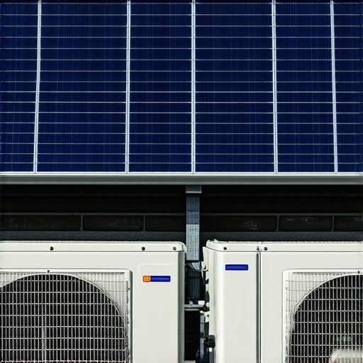 Hybrid Solar-Heat Pump System Residential hybrid heating system combining solar panels and heat pump