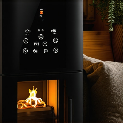 Smart Hybrid Heating System in Winter Home Modern hybrid heating system with smart controls during winter in a cozy home
