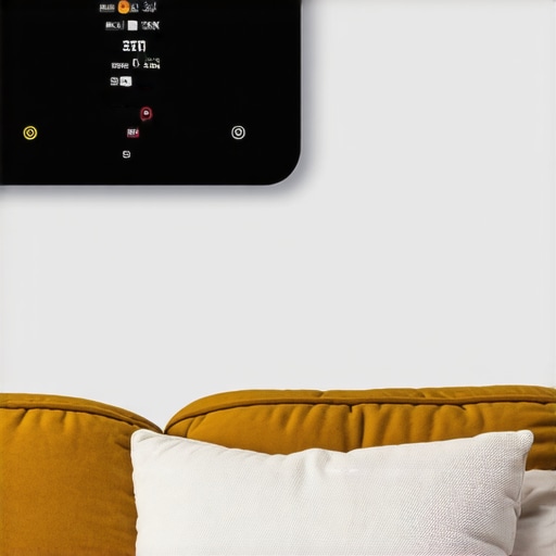 Close-up of a smart thermostat in a modern home showing temperature control